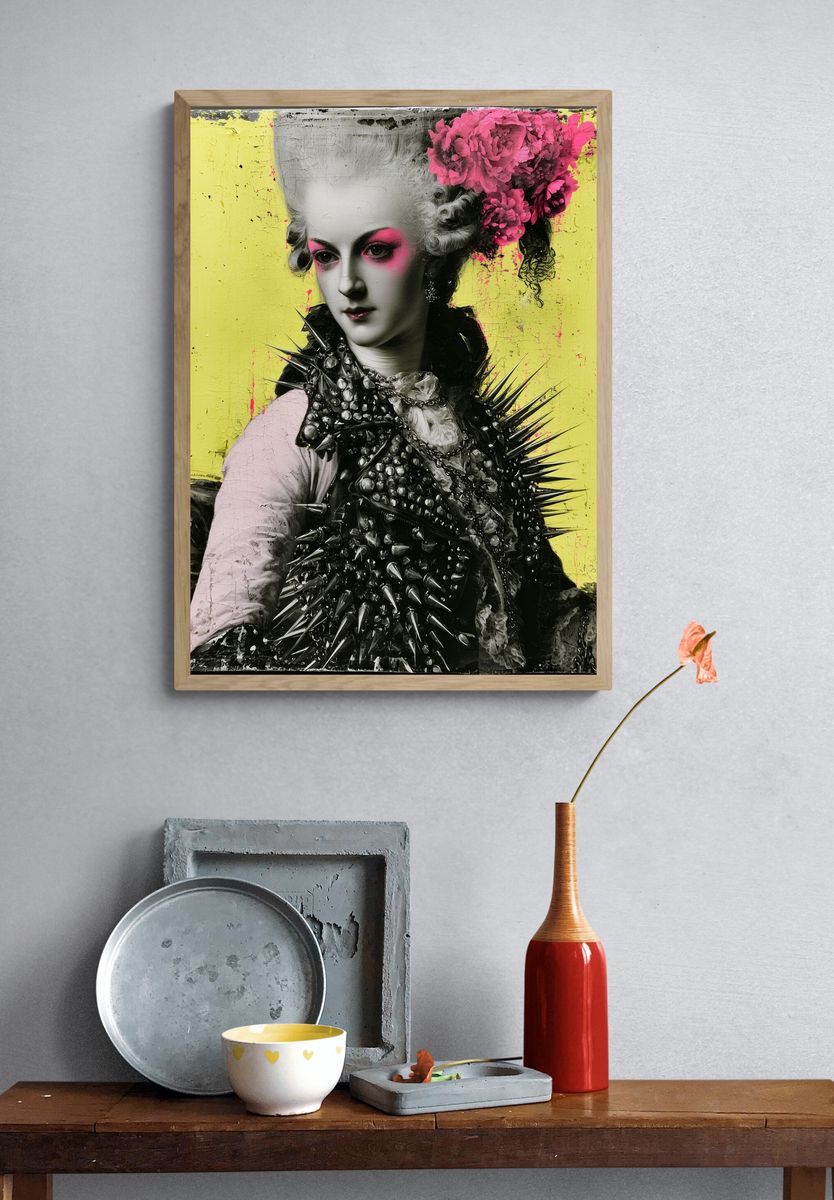 Baroque Punk Portrait Print. — room view 3