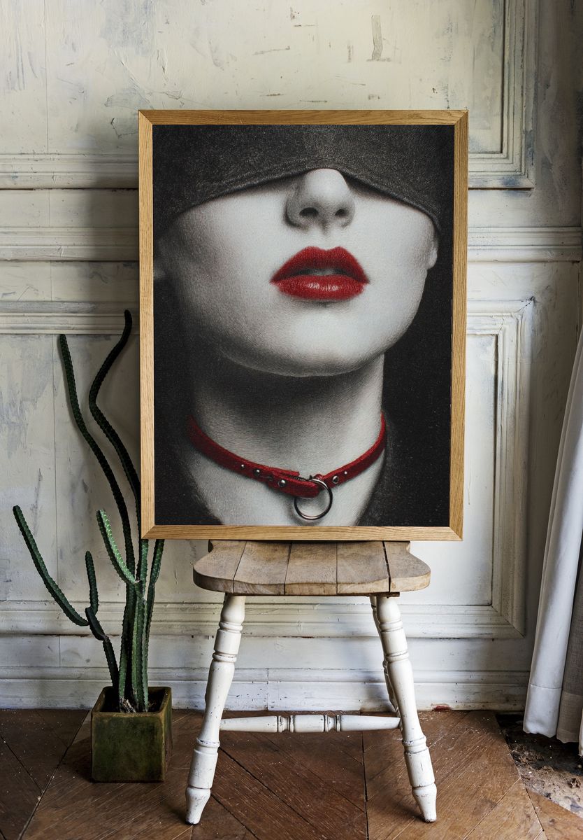 Mysterious Woman — Fine Art Print. — room view 1
