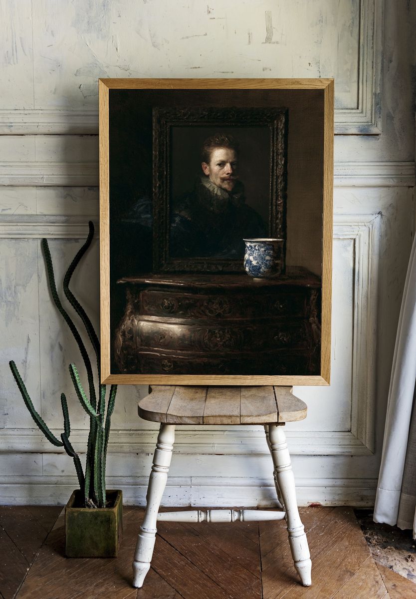 Baroque Portrait Still Life Print. — room view 1