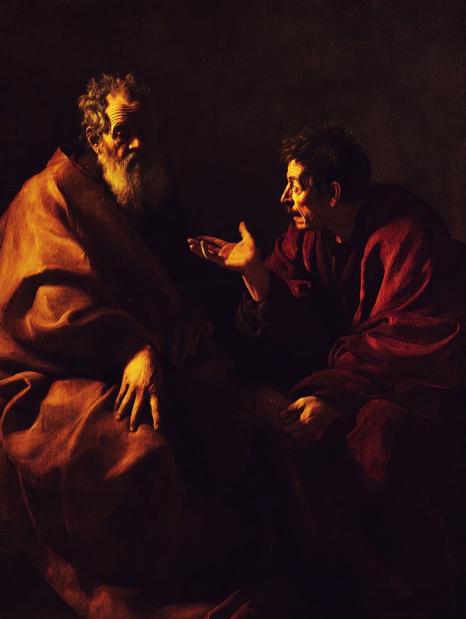 Philosophers in Conversation — Fine Art Print. poster detail