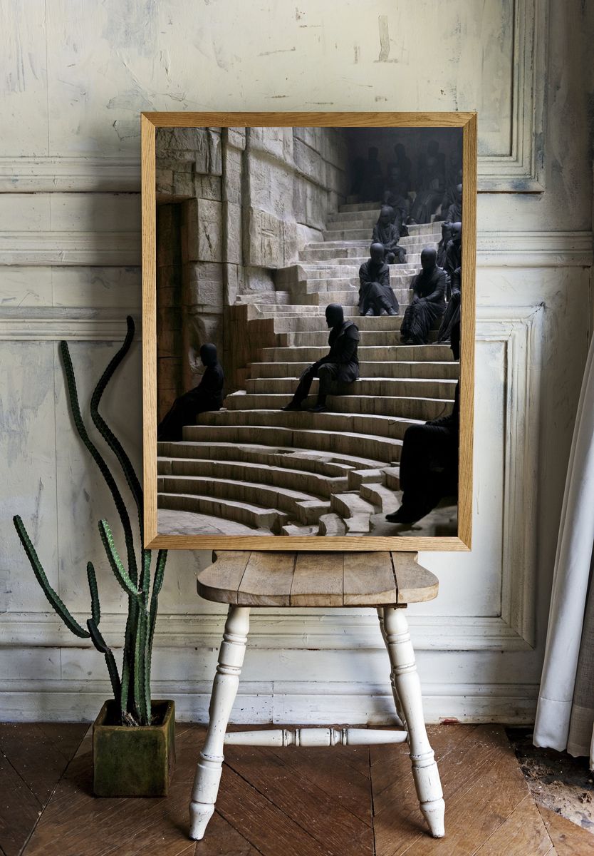 Stone Amphitheater Figures Fine-Art Print. room preview