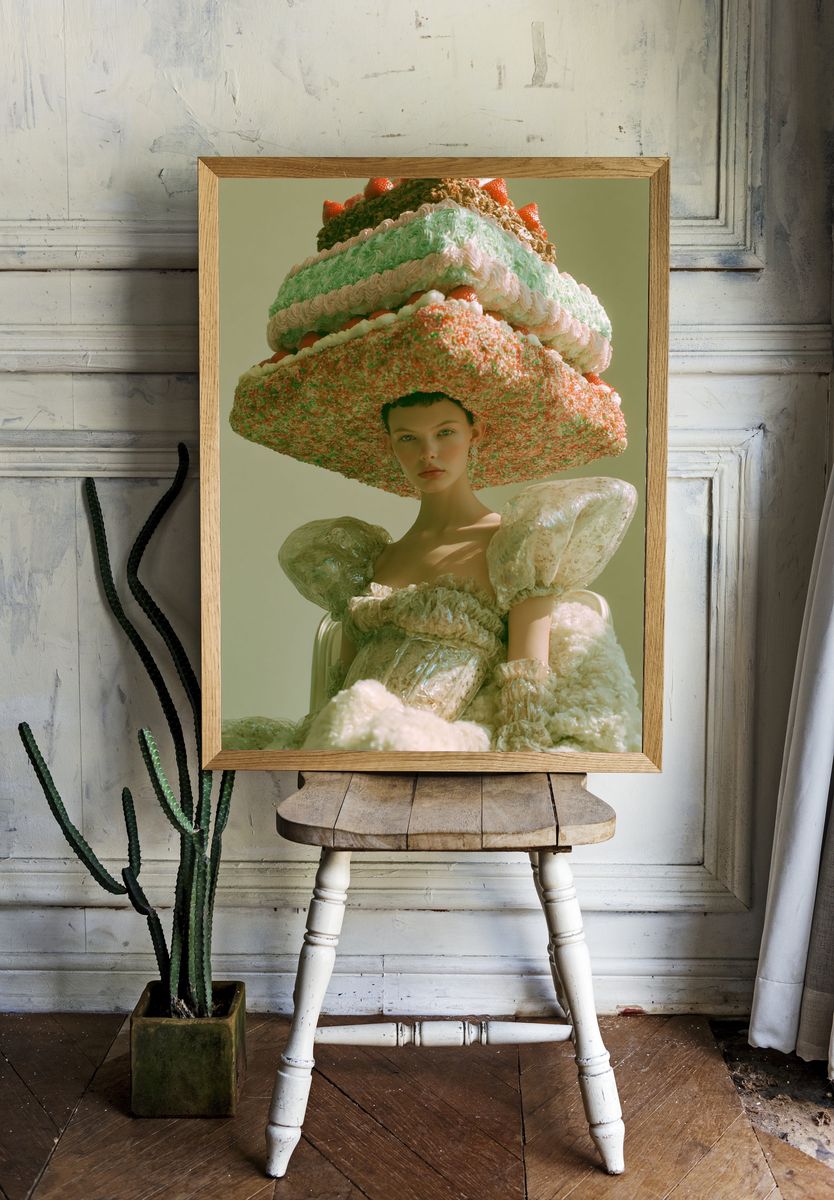 Avant-Garde Fashion Portrait Poster. — room view 1