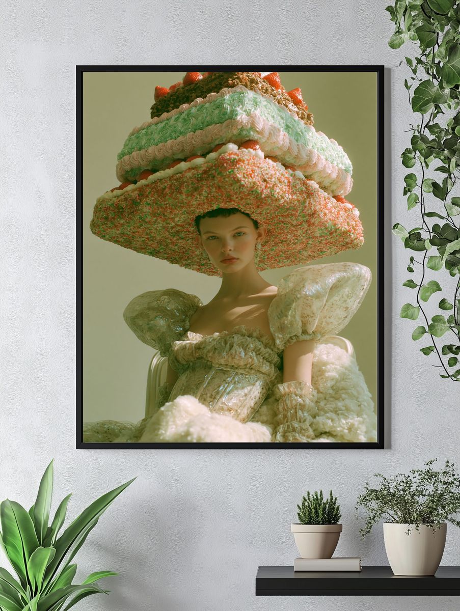 Avant-Garde Fashion Portrait Poster. — room view 4