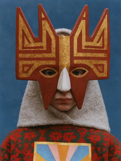 Masked Figure Portrait Print.
