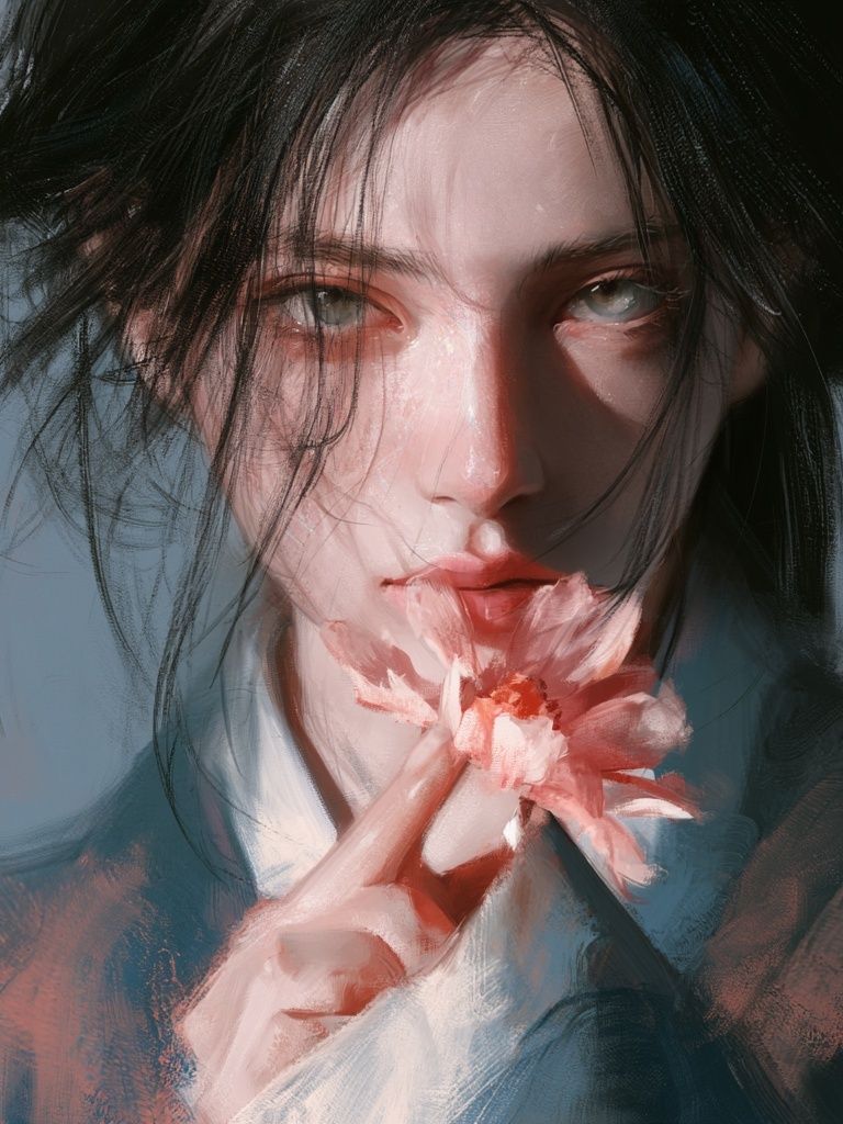 Floral Portrait Fine-Art Poster. poster detail