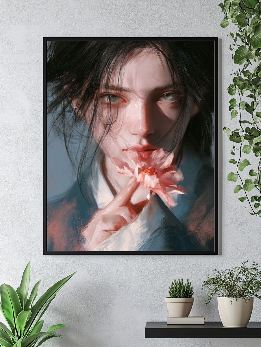Floral Portrait Fine-Art Poster. — room view 4