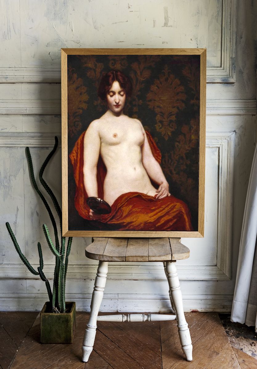 Flowers Crystal Vase (c.1882) painting. room preview