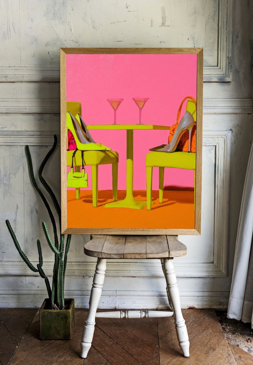 Fashion Still Life Pop-Art Poster. — room view 1