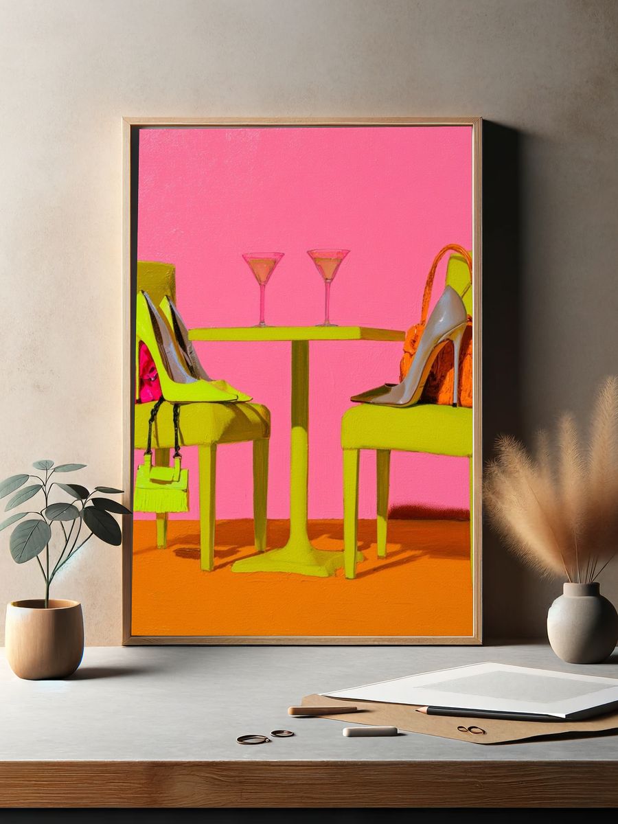 Fashion Still Life Pop-Art Poster. — room view 2