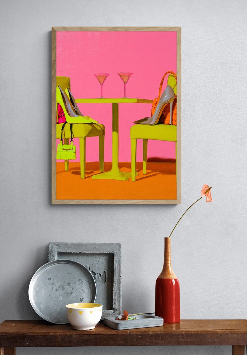 Fashion Still Life Pop-Art Poster. — room view 3