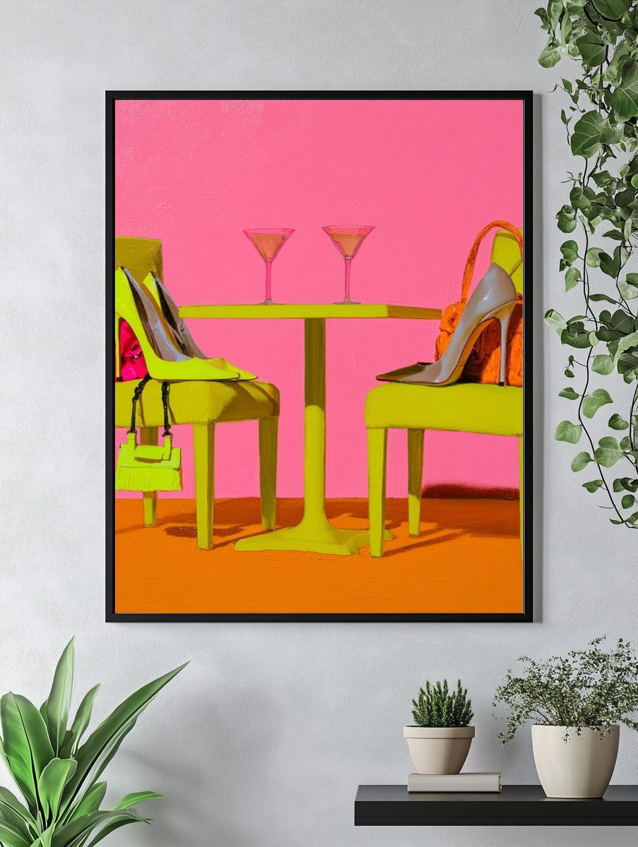 Fashion Still Life Pop-Art Poster. — room view 4