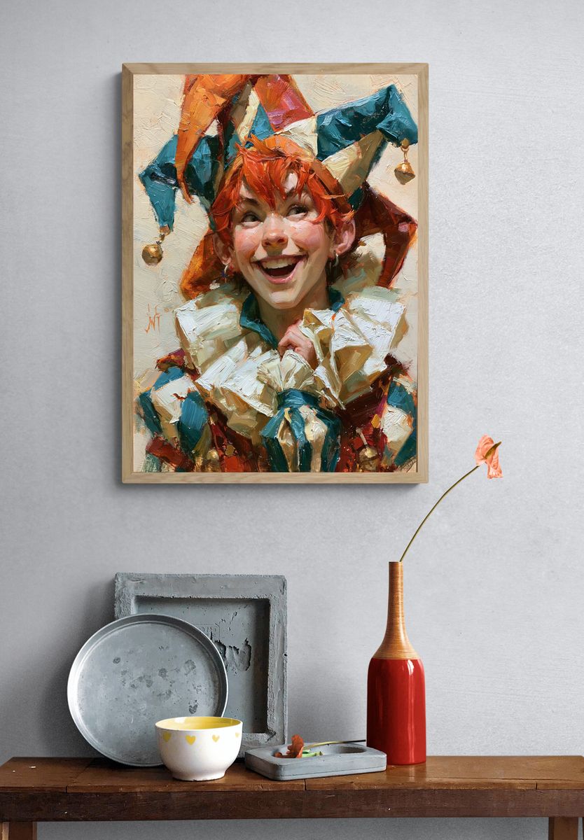 Jester Portrait Fine-Art Poster. — room view 3