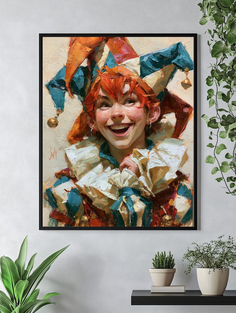 Jester Portrait Fine-Art Poster. — room view 4