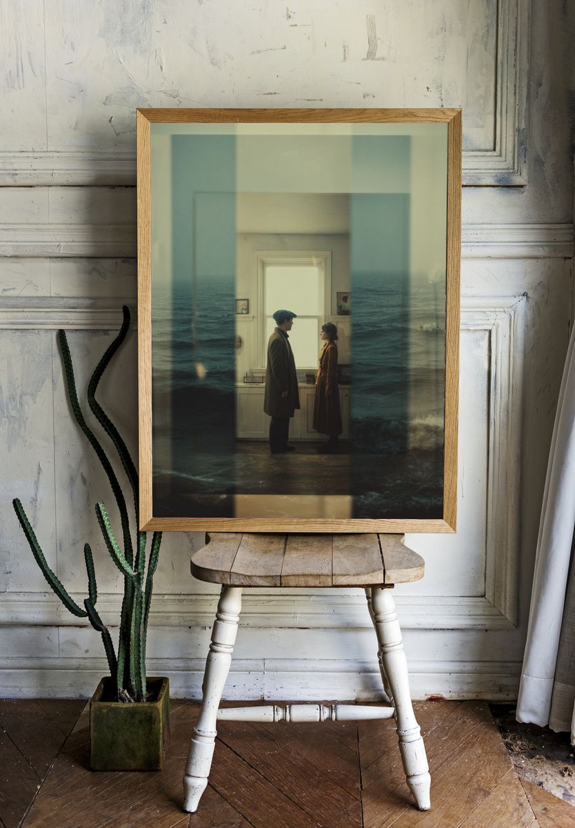 Couple by the Ocean — Fine Art Print room preview