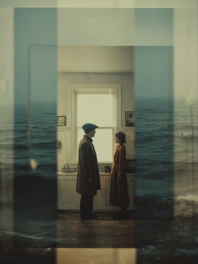Couple by the Ocean — Fine Art Print. poster print