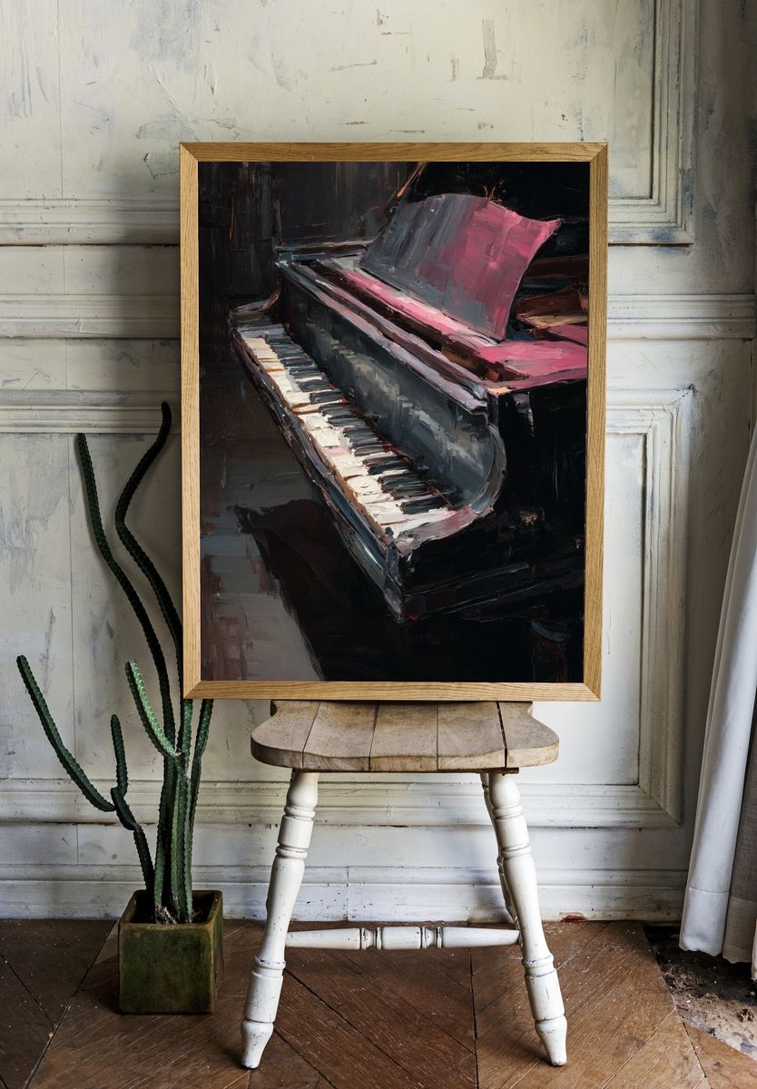 Pink Piano — Fine-Art Print room preview