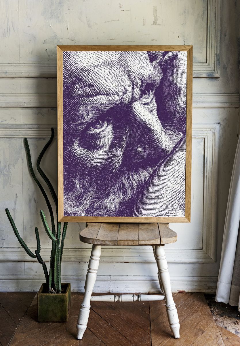 Intense Gaze — Fine Art Print. — room view 1