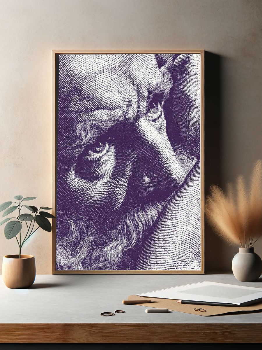 Intense Gaze — Fine Art Print. — room view 2