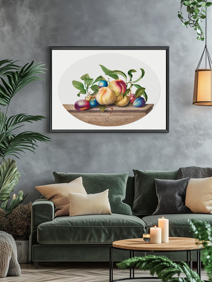 Fruit Arrangement: Peaches Plums Slab. — room view 4