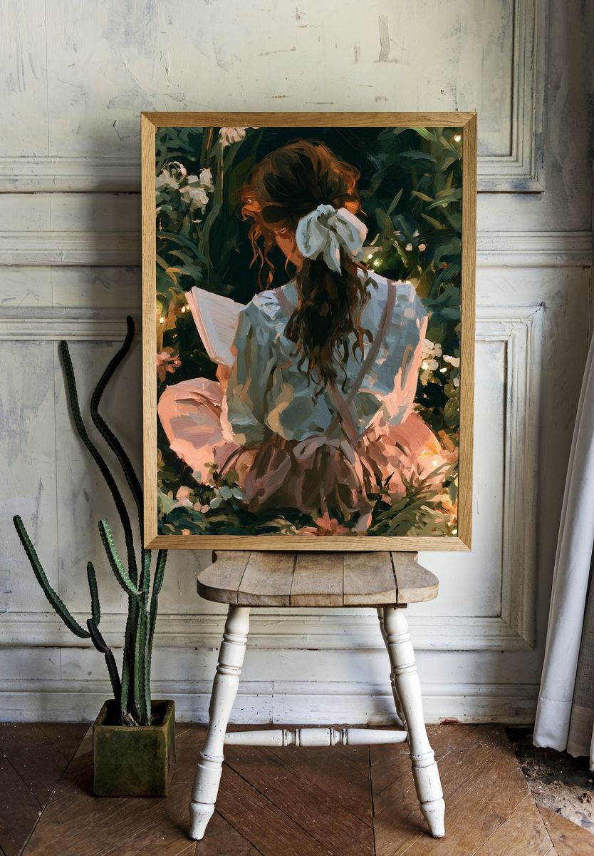 Garden Girl Fine-Art Poster. — room view 1