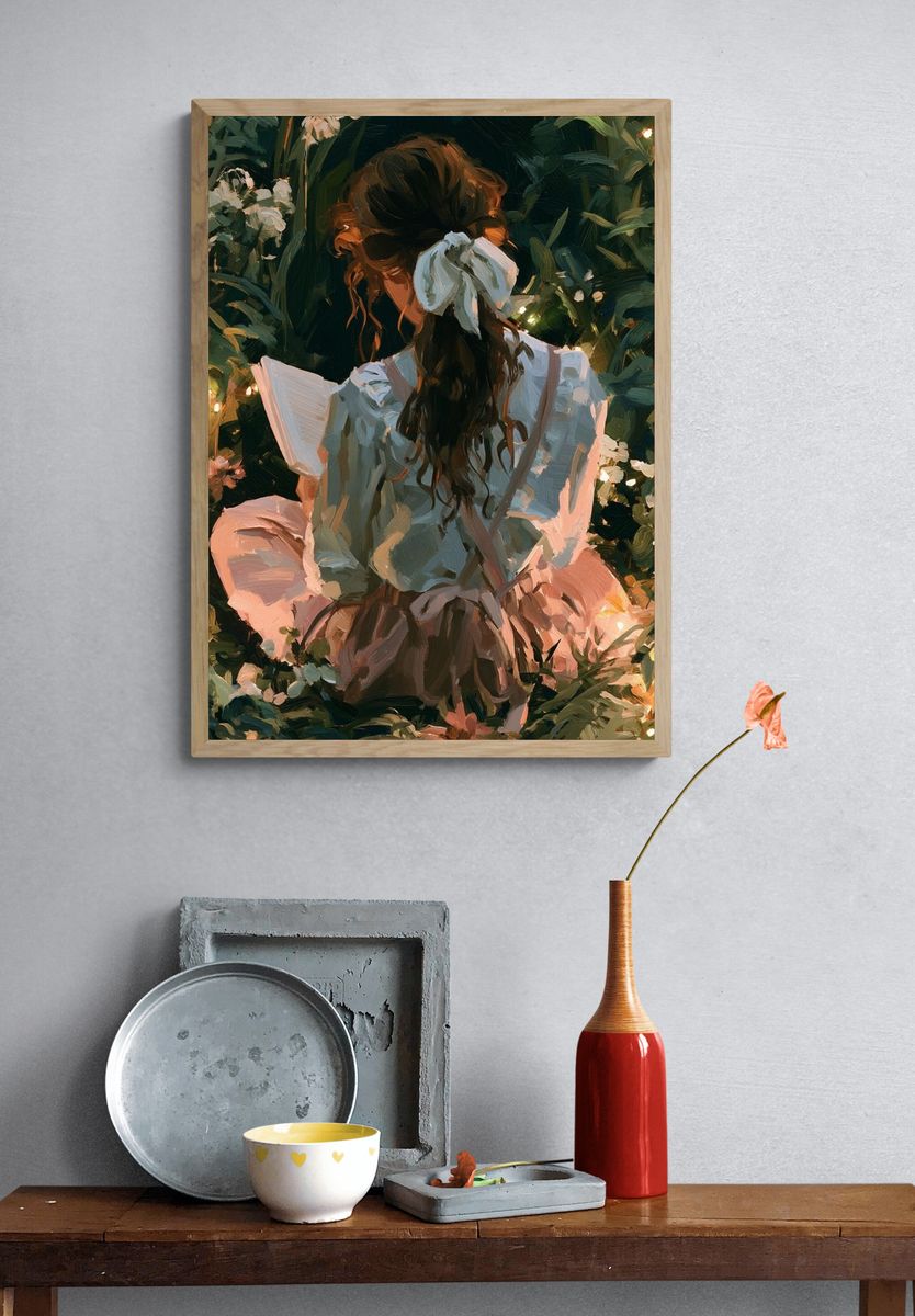 Garden Girl Fine-Art Poster. — room view 3