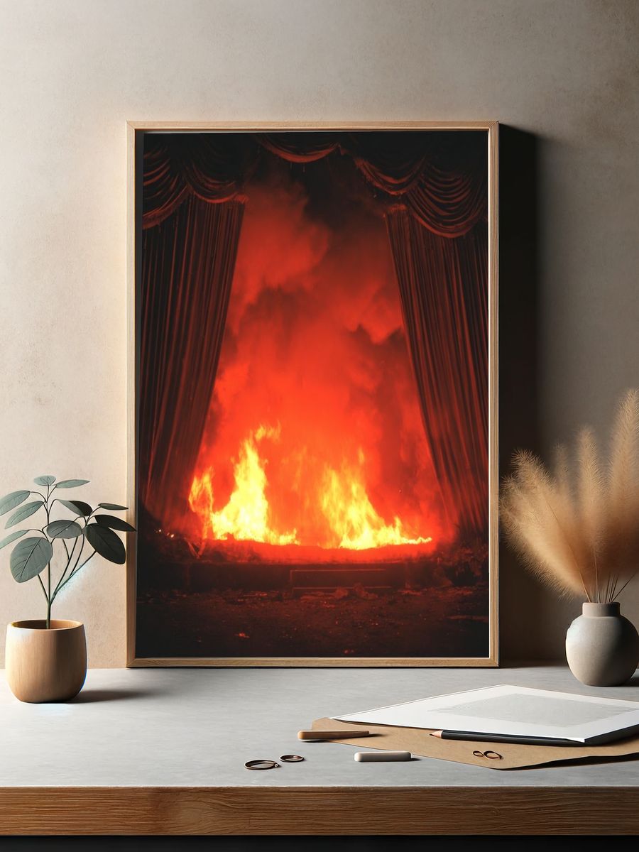 Theatrical Fire — Fine Art Print. — room view 2