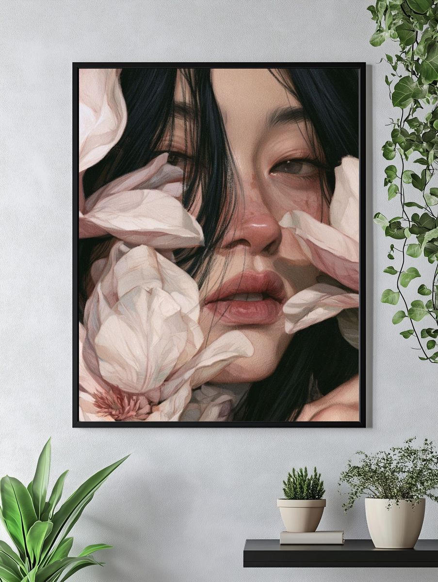 Floral Portrait Fine-Art Poster. — room view 4