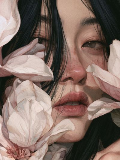 Floral Portrait Fine-Art Poster. poster