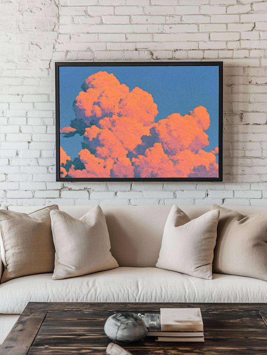 Pink Clouds — Fine-Art Print. room preview