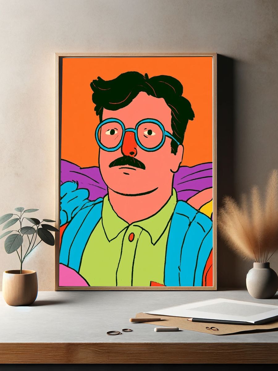 Pop Art Portrait Poster. — room view 2