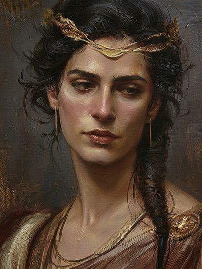 Classical Woman Portrait Fine-Art Print. poster