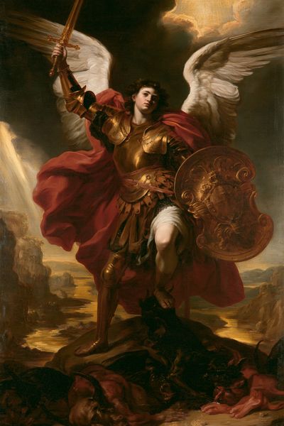 Archangel Michael Baroque Print. poster