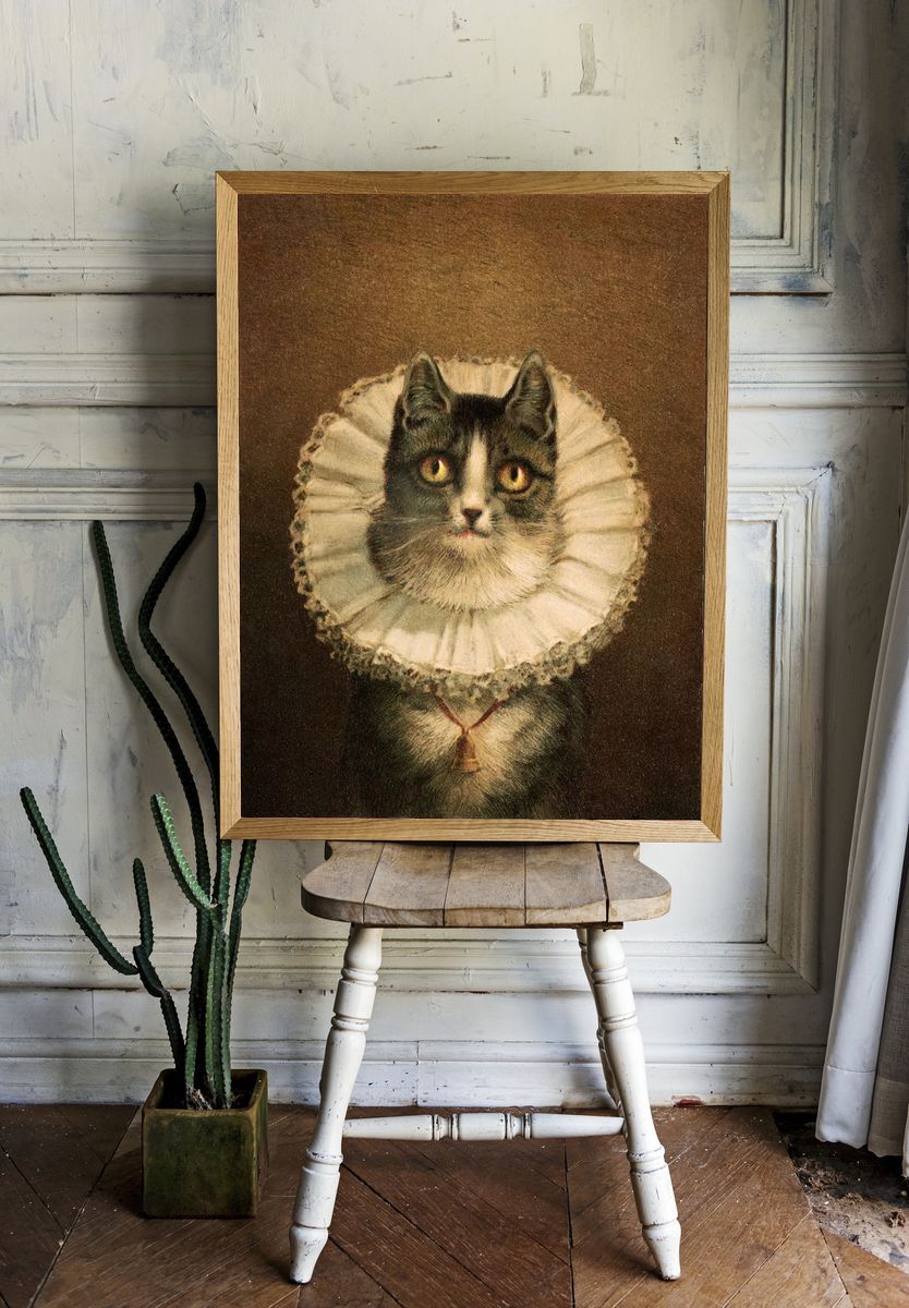 widow (1861–1897), vintage cat portrait room preview