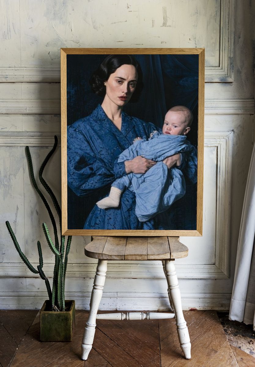 Mother and Baby Portrait Print. — room view 1