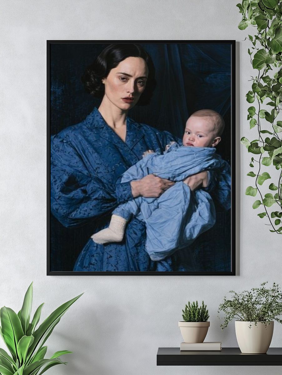 Mother and Baby Portrait Print. — room view 4