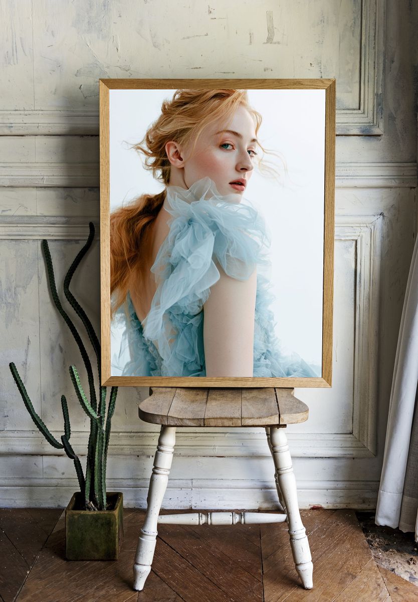 Ethereal Fashion Portrait Poster. — room view 1
