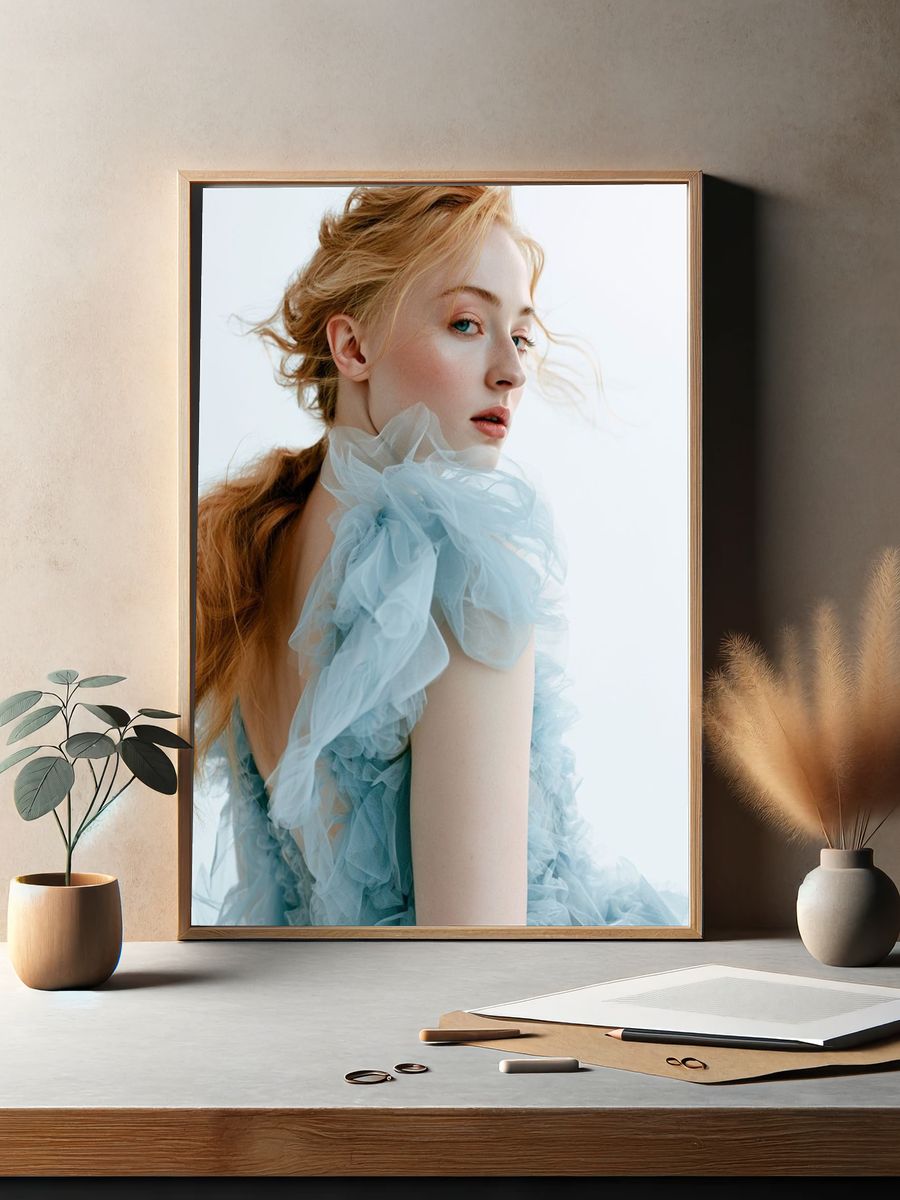 Ethereal Fashion Portrait Poster. — room view 2