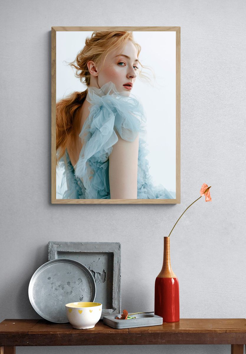 Ethereal Fashion Portrait Poster. — room view 3