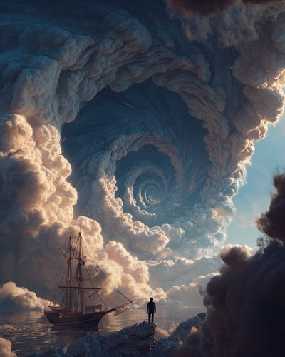 Surreal Cloud Spiral — Fine Art Print. poster print