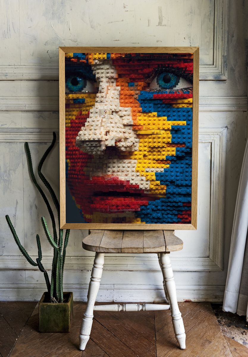 LEGO Portrait Pop-Art Print. — room view 1
