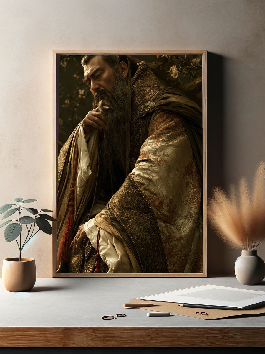 Imperial Sage Portrait Print. — room view 2
