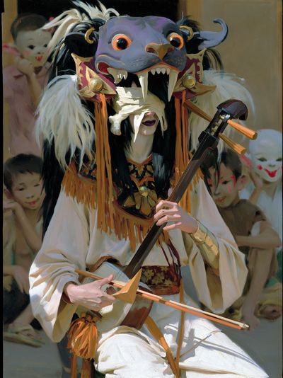 Masked Performer Fine-Art Poster.