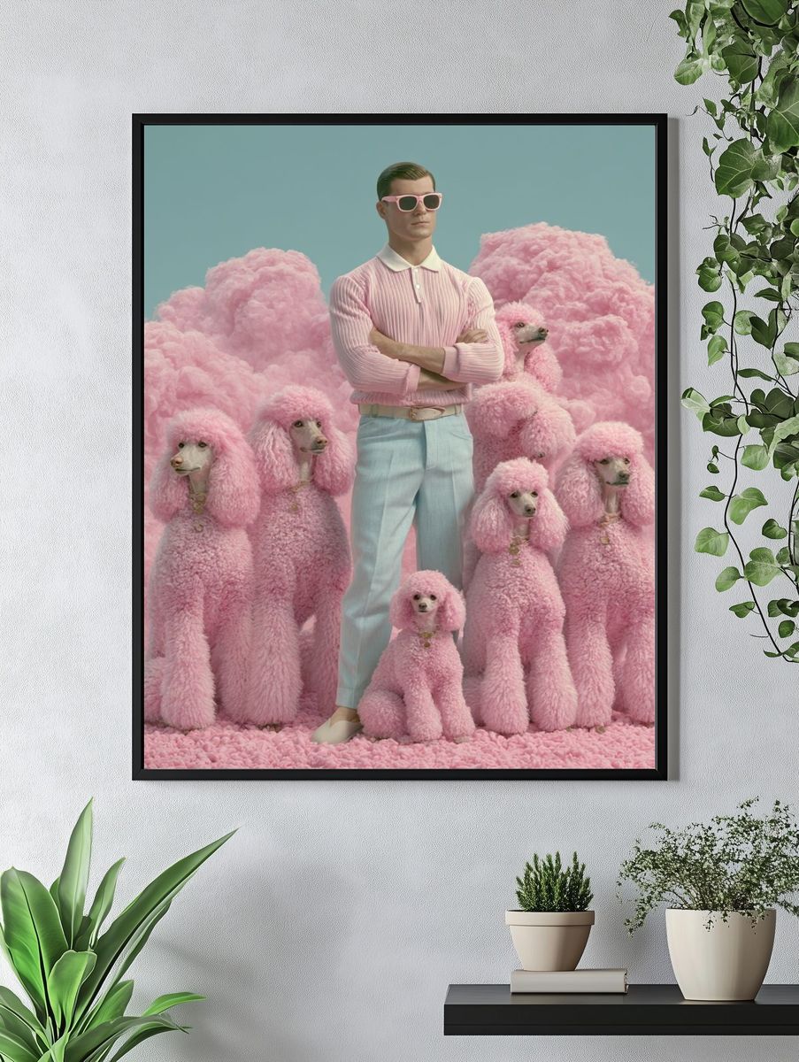 Pink Poodle Fashion Poster. — room view 4