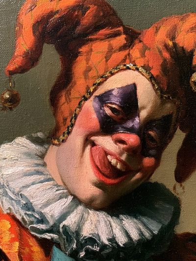 Harlequin Portrait Fine-Art Poster. poster