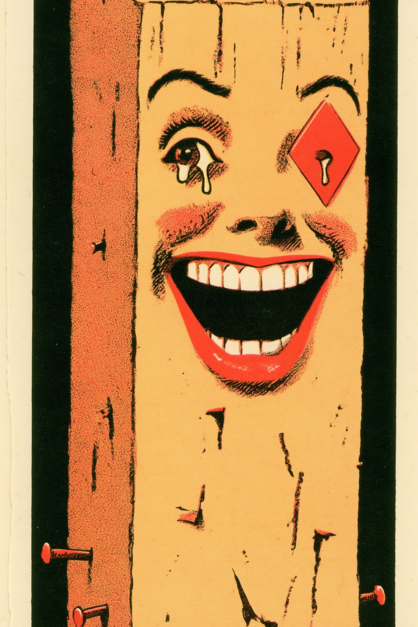 Surreal Laughing Face Pop-Art Print. poster detail
