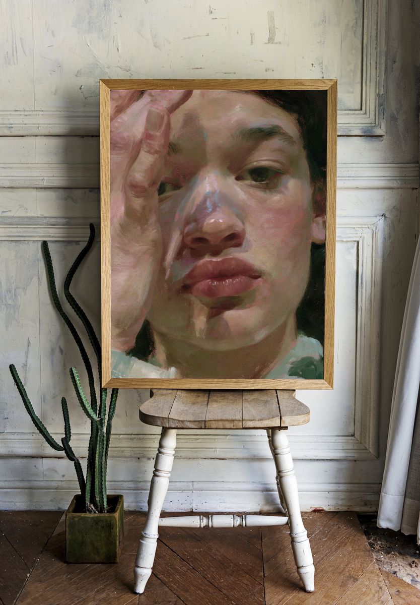 Contemplative Portrait Fine-Art Print. — room view 1