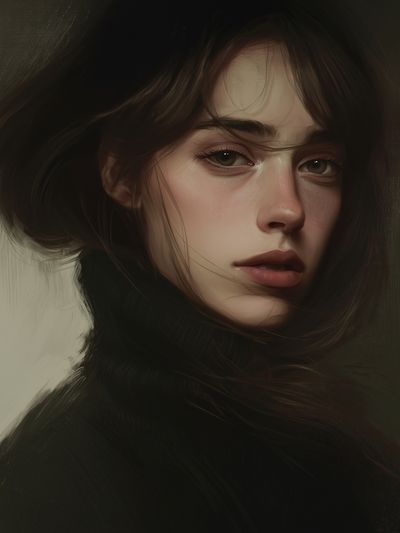 Moody Woman Portrait Print.