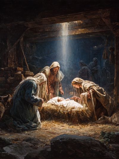 Nativity Scene Fine-Art Poster. poster print