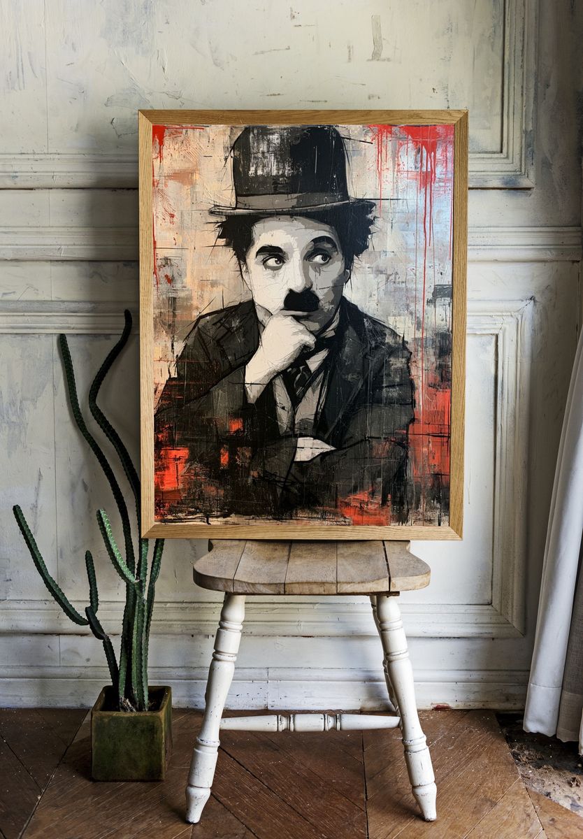 Charlie Chaplin Pop-Art Poster. — room view 1