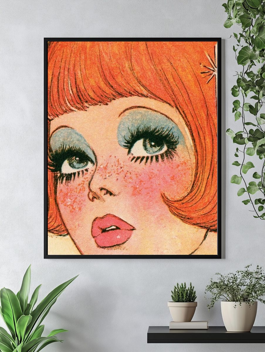 Retro Pop Art Portrait Poster. — room view 4
